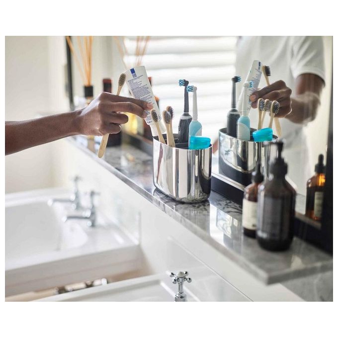 Joseph Joseph EasyStore Luxe Supporto Grande Spazzolino Inox