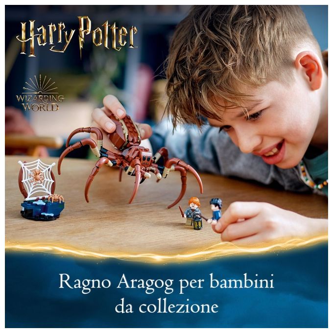 LEGO Harry Potter Aragog nella Foresta Proibita Grande Ragno Giocattolo da Costruire con Parti Snodabili Giochi di Magia per Bambini e Bambine da 7 Anni in su con 2 Minifigure e Accessori 76434