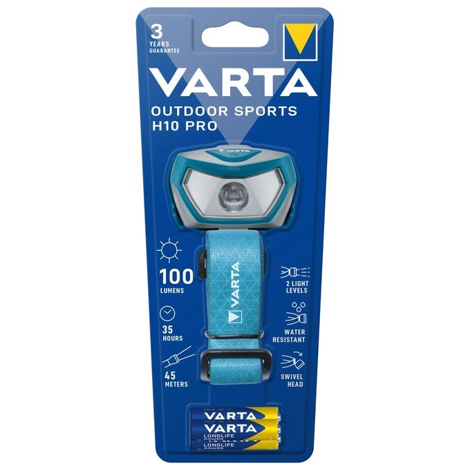 Varta Torcia Elettrica Sports Head Blu