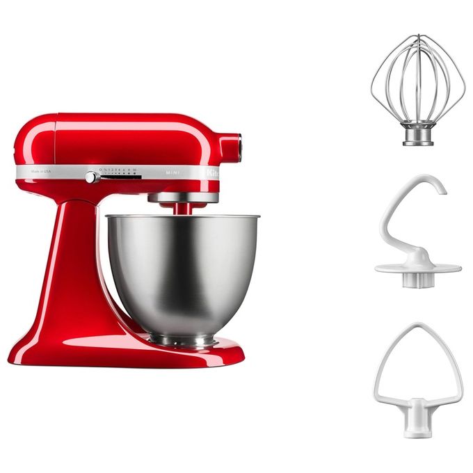KitchenAid 5KSM3311XEER Artisan Impastatrice Planetaria Robot da Cucina Capacita' 3,3 Litri Potenza 250 W Rosso Imperiale