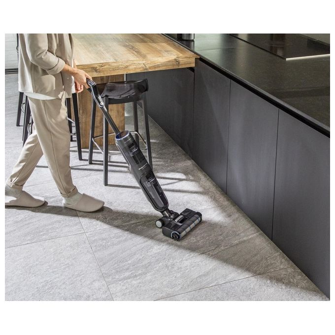 Rowenta X-Clean 4 GZ5035 Scopa Elettrica Lavapavimenti Pulitore a Vapore Aspira e Lava Potenza 200 Watt colore Grigio