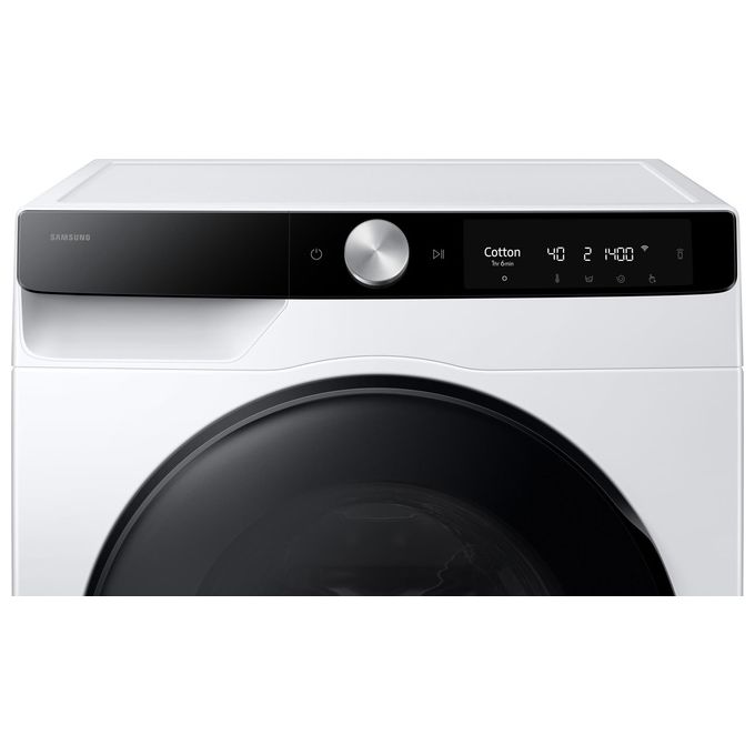 Samsung WD11DG6B85BKU3 - Lavasciuga a carica frontale 11-6 kg, 1400 rpm, Classe A (lavaggio) - D (lavaggio + asciugatura), AI Control, Ecodosatore, Vapore Igienizzante, Wi-Fi, (85x60x60 cm), Bianco