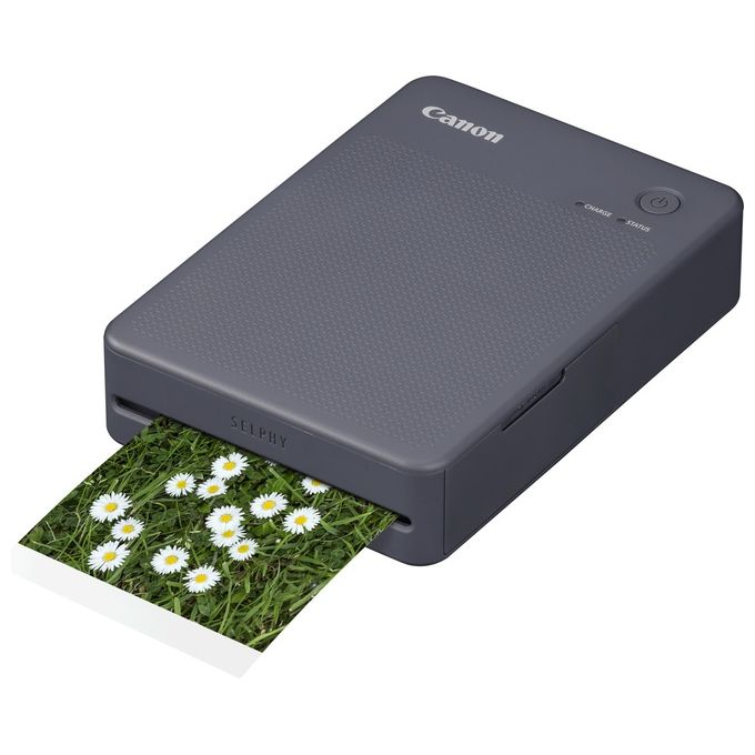 Canon Stampante portatile SELPHY QX20: per la stampa Wi-Fi direttamente dal tuo dispositivo smart. Stampa a sublimazione 2 formati di stampe con adesivo rimovibile e ricarica USB-C - Nero