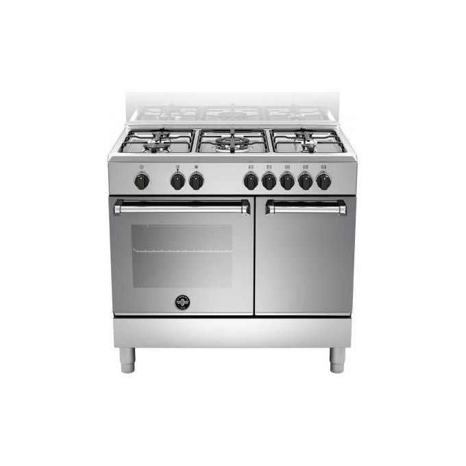 La Germania AMN9P5EXV Cucina Americana 90x60cm Inox 5 Fuochi Forno Elettrico