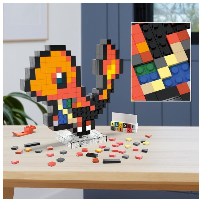 Mega Bloks Pixel Art Charmander Pokemon