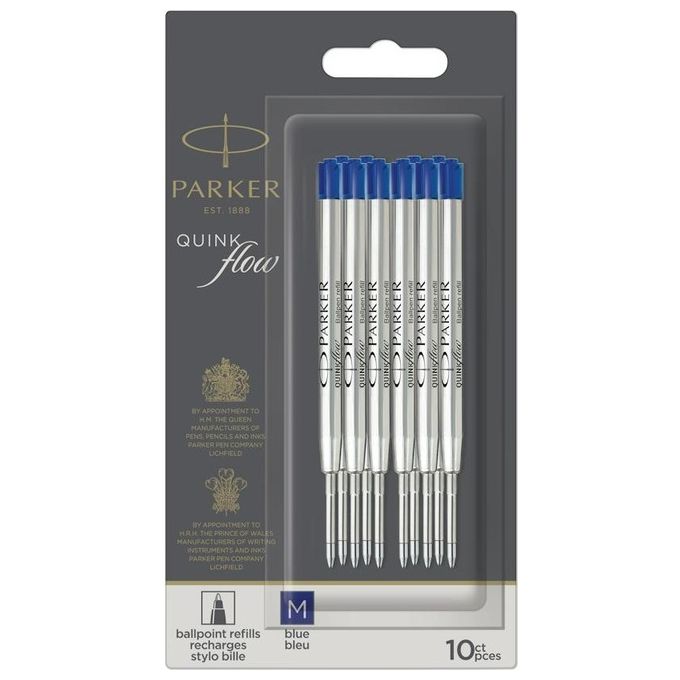 Parker Blister 10 Pezzi Refill Blu M