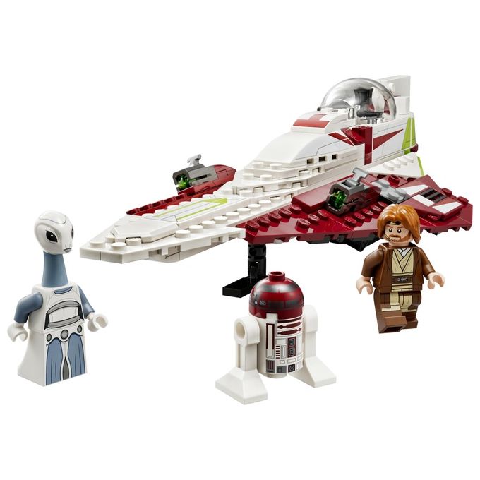 LEGO Star Wars 75333 Jedi Starfighter di Obi-Wan Kenobi, Set l'Attacco dei Cloni con Droide e Minifigure Taun We, Spada Laser