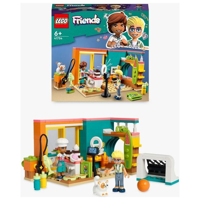LEGO Friends 41754 La Cameretta di Leo, Set Camera da Letto a Tema Cucina e Video Making, Giochi per Bambini 6+ da Collezione