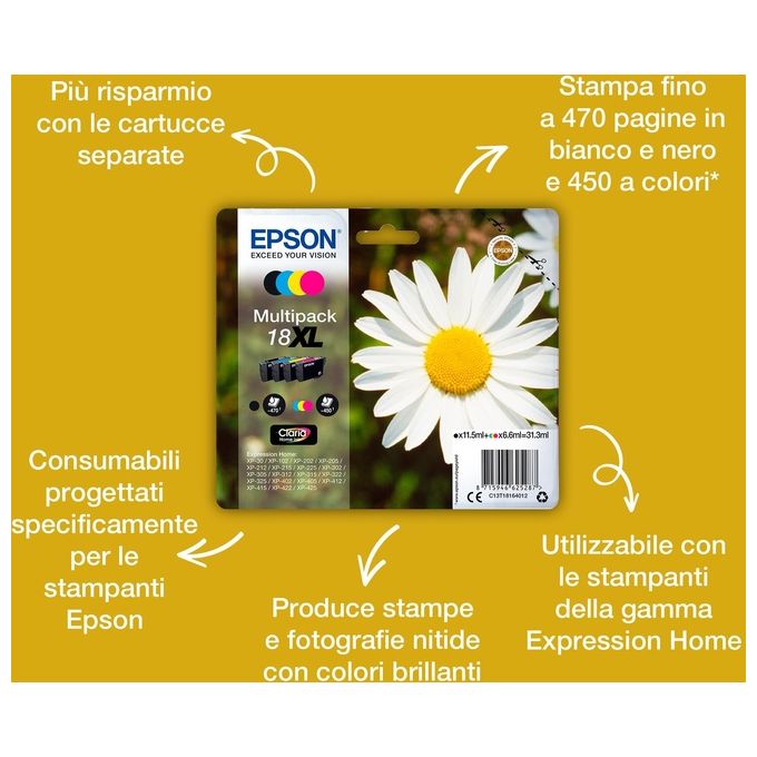 Epson Cartuc.nera Serie 18xl Margherita
