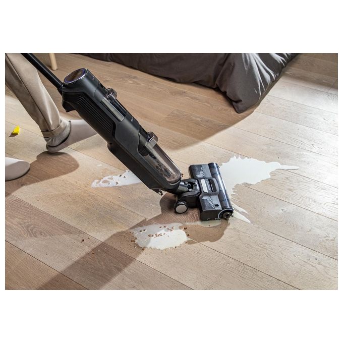 Rowenta X-Clean 4 GZ5035 Scopa Elettrica Lavapavimenti Pulitore a Vapore Aspira e Lava Potenza 200 Watt colore Grigio