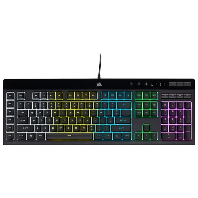 Corsair K55 Pro Tastiera Gaming a Membrana Cablata Led RGB Zone Layout IT