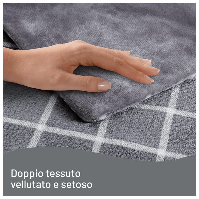 Imetec Adapto Velvet Square Plaid Riscaldabile 150x95cm