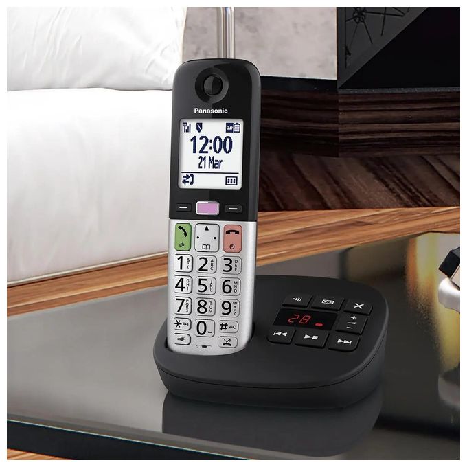 Panasonic Telefono Cordless Nero-Argento