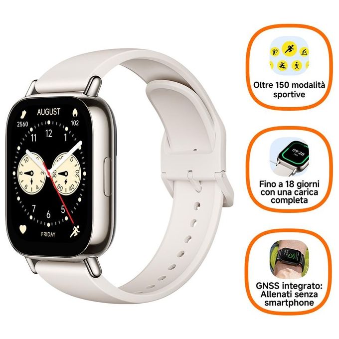 Xiaomi Redmi Watch 5 Lite 48mm 1.96'' Amoled GPS BT Chiamate Notifiche Sport Salute Light Gold