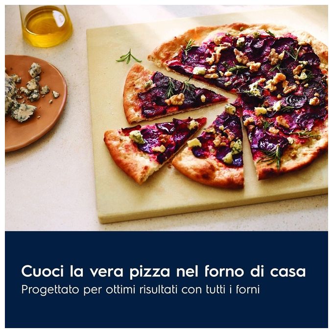 Electrolux Pizza Stone Set Pietra Per Cottura Professionale Al Forno con Pala e Rotella Taglia Pizza
