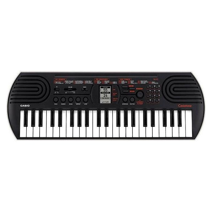 Casio Tastiera SA-81, 44 Mini Tasti, Nero, per Bambini e Principianti, Portatile