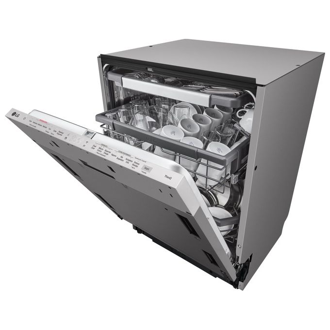 LG QuadWash DB365TXS Lavastoviglie a Scomparsa Totale Classe Energetica B 14 Coperti Vapore Wi-Fi