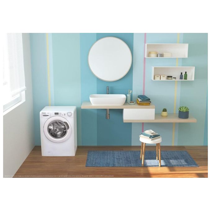Candy Easy EY4 1061DE-1-S Lavatrice Caricamento Frontale 6Kg 1000 Giri-min Classe Energetica D Bianco