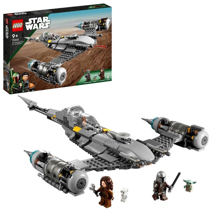 LEGO Star Wars 75325 Starfighter N-1 del Mandaloriano, Personaggi Peli Motto, Droide BD e Baby Yoda, Giocattolo Costruibile