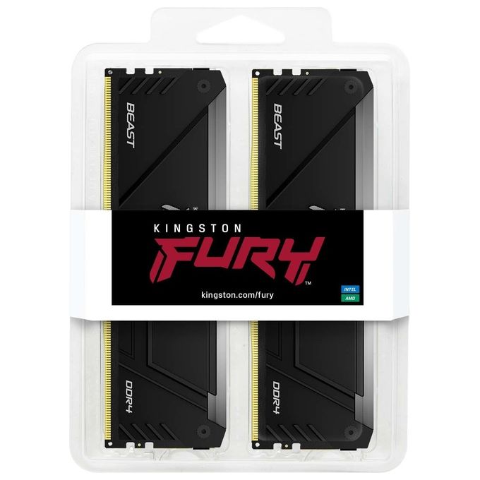 Kingston Technology FURY Beast RGB Memoria Ram 32Gb 2x16Gb DDR4 3600 MHz