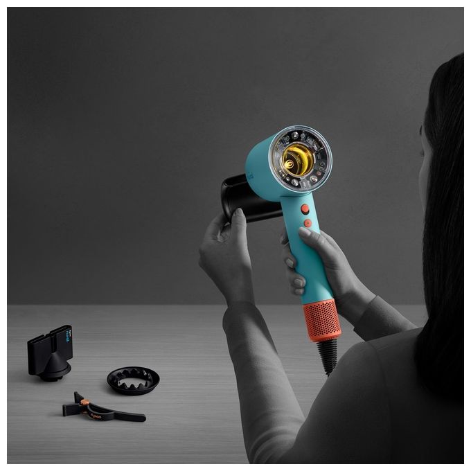 Dyson Super Sonic Nural Asciugacapelli 1600W 4 Temperature con Accessori Acquamarina