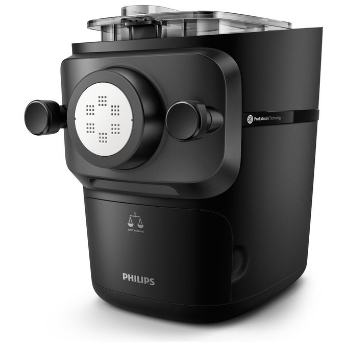 Philips Macchina per la pasta Serie 7000, Bilancia integrata, HR2665-96, Nero, 10 trafile
