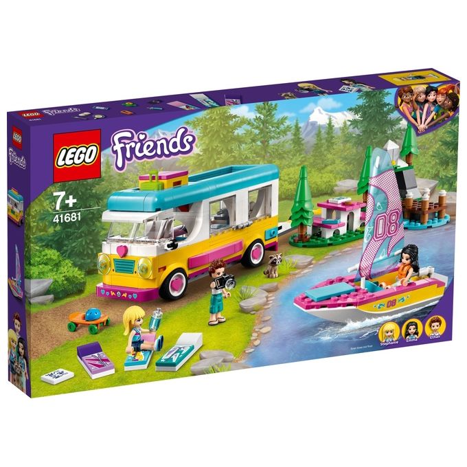 LEGO Friends Camper Van nel Bosco con Barca a Vela