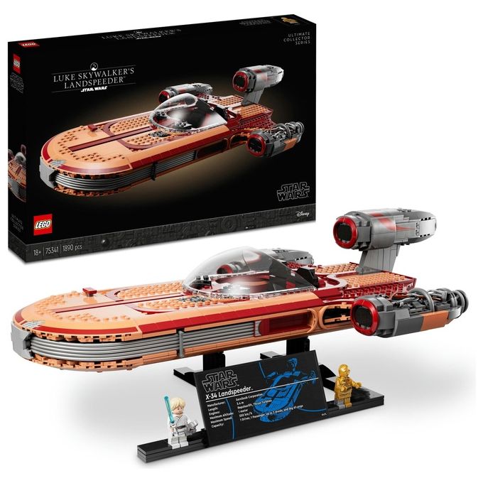 Lego Star Wars Landspeeder di Luke Skywalker 75341 set da costruzione 1890 pezzi 18+
