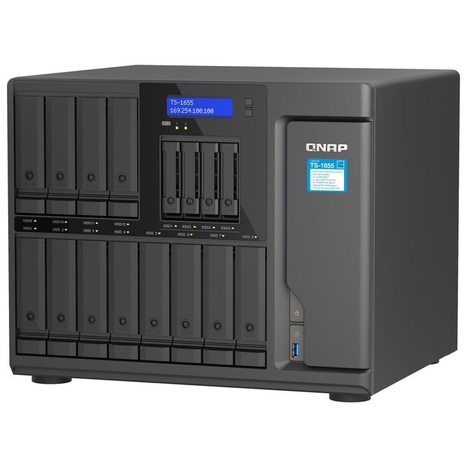 Qnap TS-1655 NAS Tower Collegamento Ethernet LAN Nero