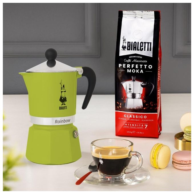 Bialetti Rainbow Caffettiera Moka 1 Tazza verde