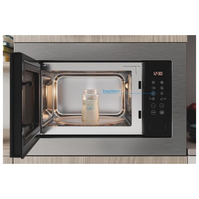 Indesit MWI 125 GX Microonde con Grill Capacita' 25 Litri Potenza 900W Auto Cook Grill al quarzo Touch control Acciaio inox