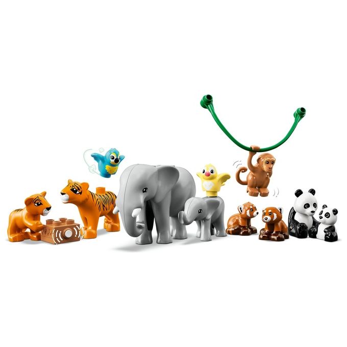 LEGO Duplo Animali dell'Asia Giochi Educativi per Bambini con 11 Figure di Animali e Mattoncino con Suoni Realistici