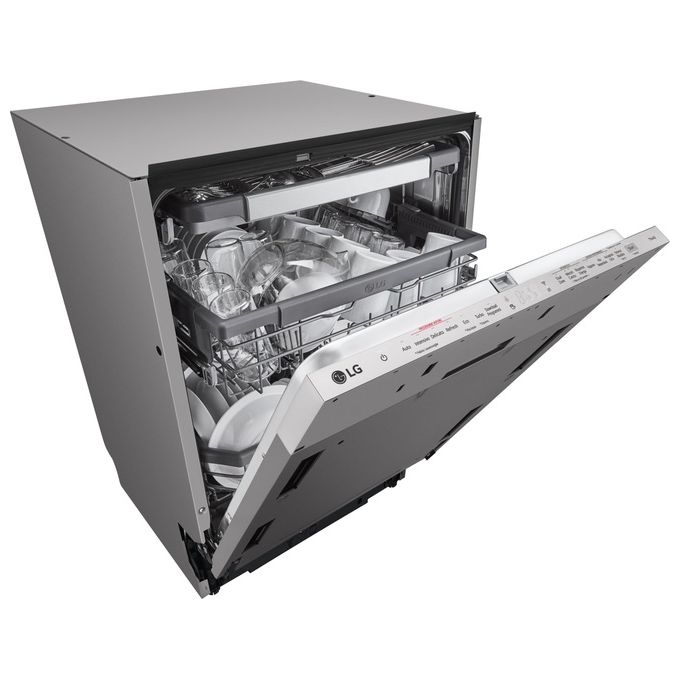 LG QuadWash DB365TXS Lavastoviglie a Scomparsa Totale Classe Energetica B 14 Coperti Vapore Wi-Fi