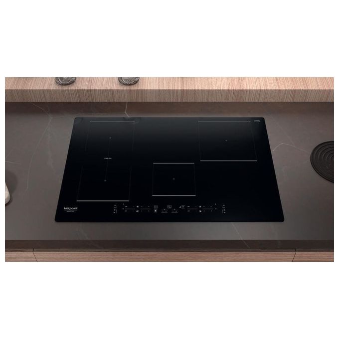 Hotpoint HB 0577B NE Piano cottura induzione 77 cm 4 zone funzione Combi Duo Active Cook controlli touch Nero