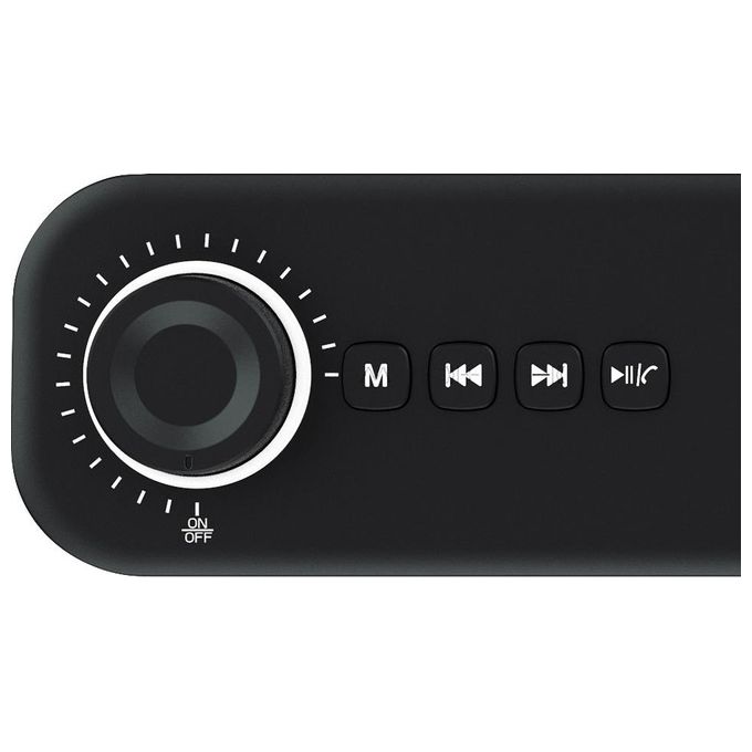Atlantis P003-c0820-b Mini Soundbar Bluetooth V5.3 20W Jack 3.5mm Tws Include Batteria 2400mah Radio Usb MicroSD Nero