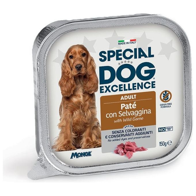 Monge Alimento Cani Pate' Selvaggina 150gr