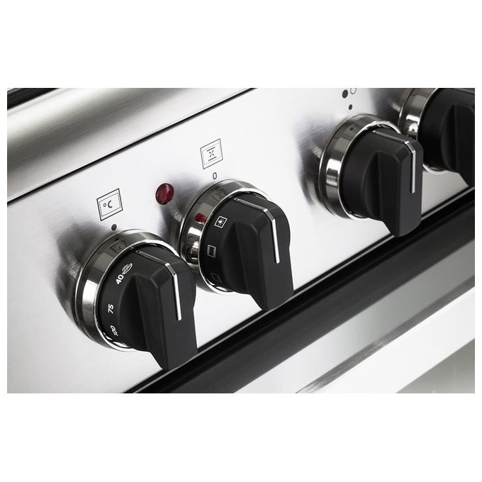 DeLonghi PGVX96ED2 Cucina a Gas 5 Fuochi Forno a Gas 6 Funzioni Scaldavivande 90 x 60 cm Inox