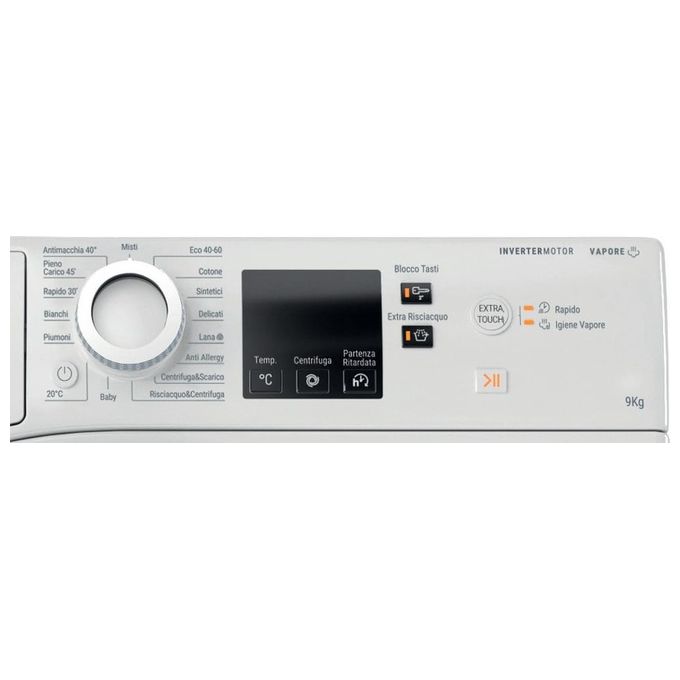 Hotpoint NF97WK IT Lavatrice a carica frontale 9 Kg 1400 giri Classe A 60 cm Inverter Vapore bianco