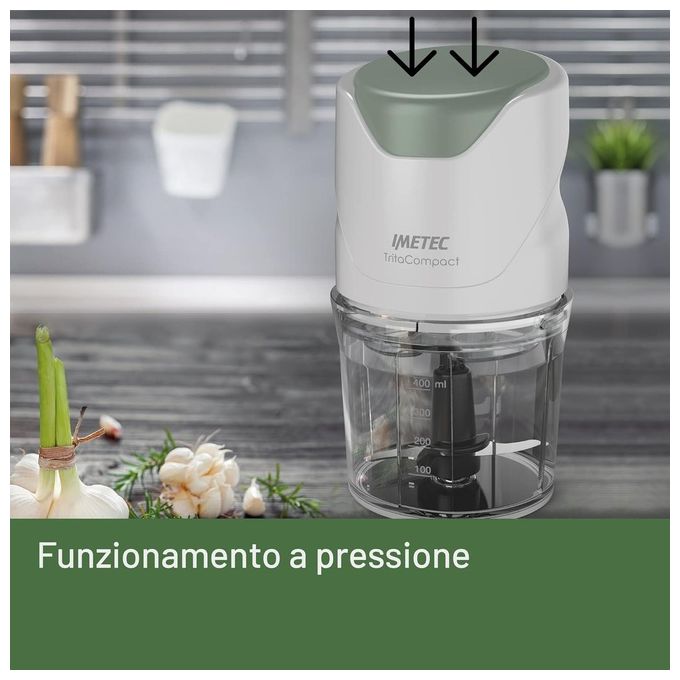 Imetec TritaCompact Tritaverdure Elettrico 04 Litri Verde-Bianco 350W
