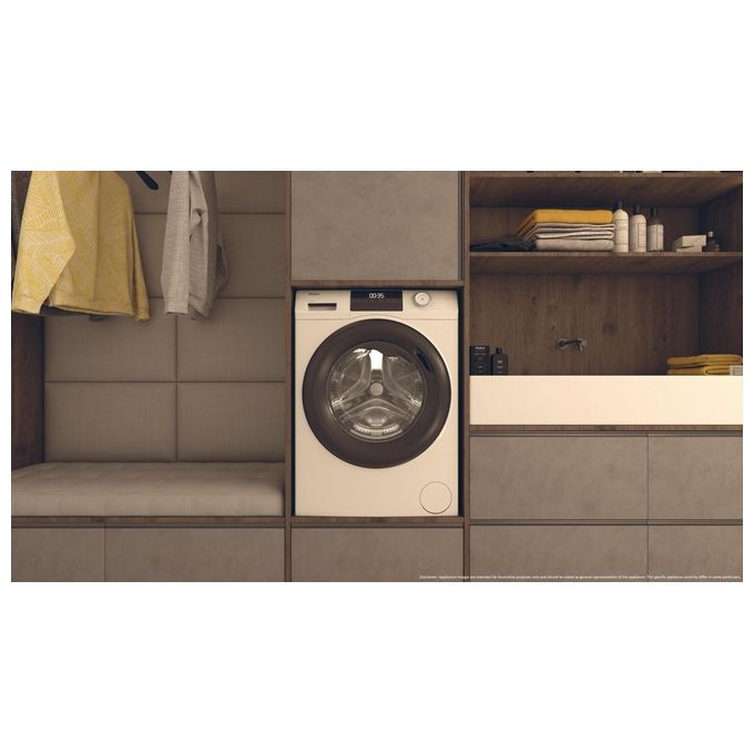 Haier HW80-BP14929A-S Lavatrice Frontale 8 Kg 1400 rpm Classe A Motore Inverter 15 Programmi (85x60x55 cm) colore Bianco