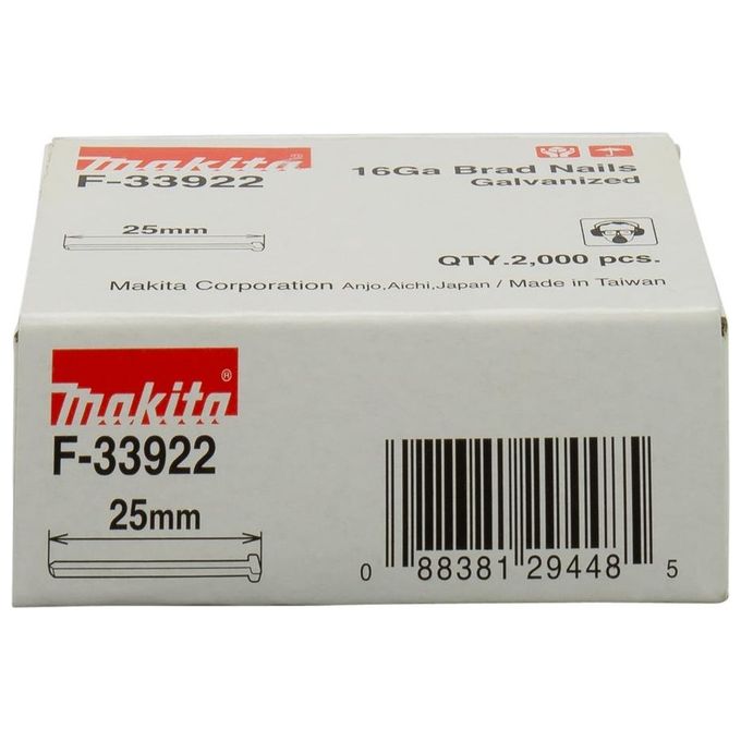 Makita Chiodi Groppini 1.6x25mm F-33922 2000 Pezzi