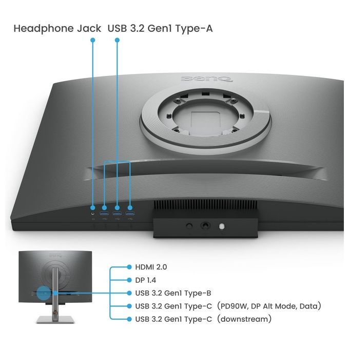 BENQ RD280U Monitor per programmazione 4K+ 28'' Formato speciale 3:2 RetroilluminazioneNano Matte Panel Modalita' avanzate di coding HotKey per coding Eye Care