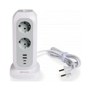 Verbatim EUPT-01 EU Power Tower 11 AC con 2 USB-C - 2 USB-A