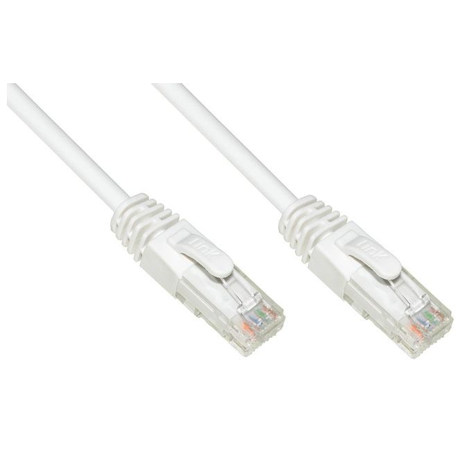Link Cavo di Rete Categoria 6a Non Schermato Utp Awg24 Bianco Halogenfree 1mt