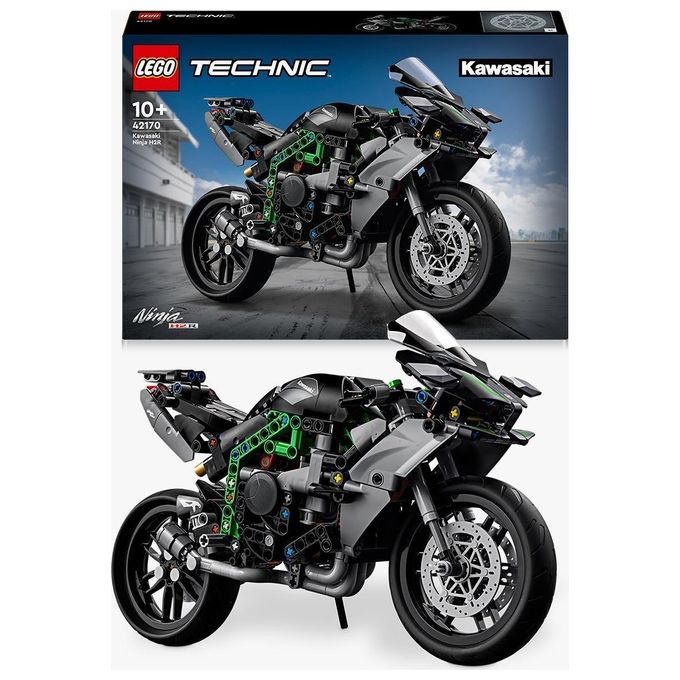 LEGO Technic 42170 Motocicletta Kawasaki Ninja H2R, Giochi per Bambini 10+, Modellino di Moto Giocattolo in Scala da Costruire