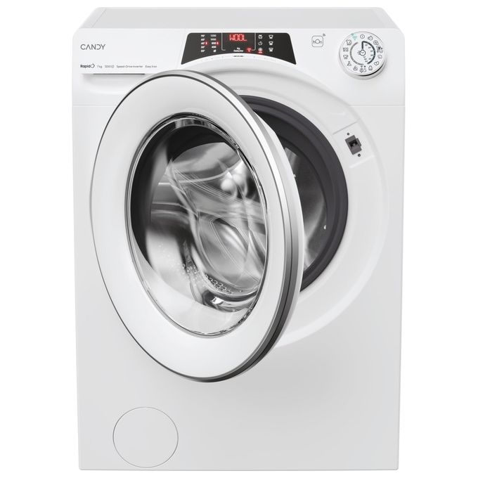 Candy RO41274DWMST-1-S Rapidó Lavatrice Carica Frontale 7 Kg 1200 rpm Classe A Vapore Wi-Fi BLE App hOn (85x60x45 cm) colore Bianco