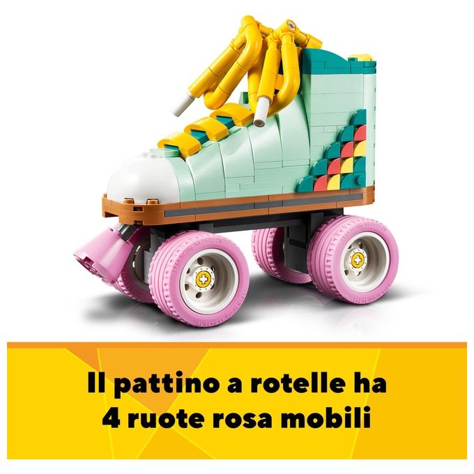 LEGO Creator 31148 3in1 Pattino a Rotelle Retro' Trasformabile in Mini Skateboard o Radio Giocattolo, Giochi per Bambini 8+
