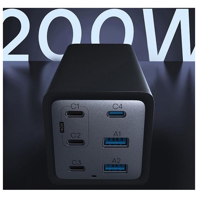 Conceptronic OZUL06BE 6-Port 200W Gan Usb Pd Charger