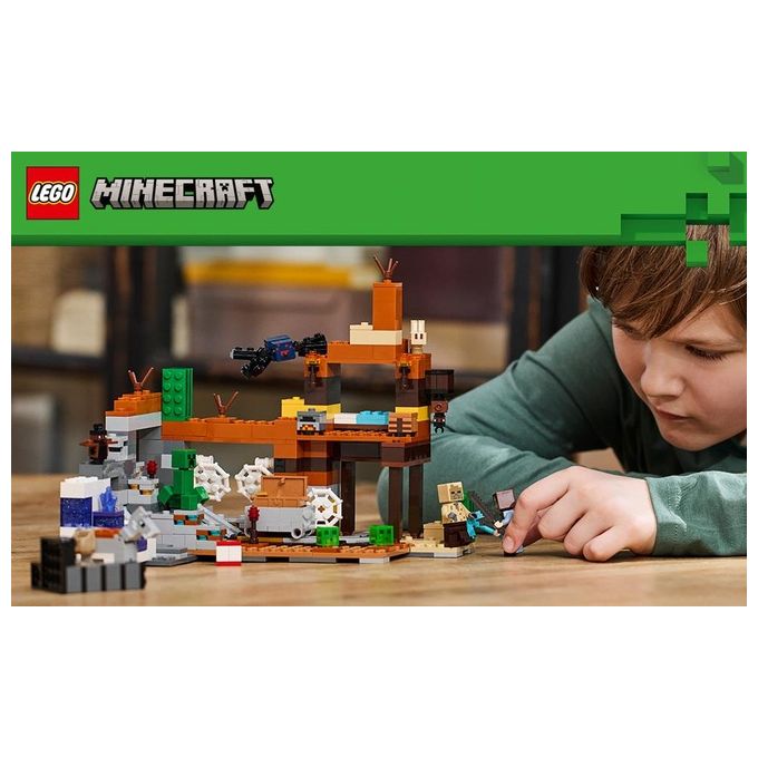 LEGO Minecraft La Miniera delle Badlands Modellino da Costruire di Bioma con Personaggi Accessori e Mob Ostili Giochi Creativi per Bambini e Bambine da 8 Anni Idea Regalo di Compleanno 21263
