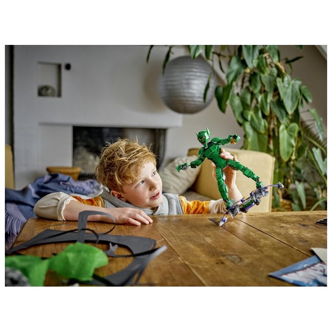 LEGO Marvel 76284 Personaggio Costruibile di Goblin, Gioco per Bambini 8+, Action Figure Snodabile del Nemico di Sider-Man